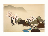 Sekka-Village with cherry blossoms from Momoyogusa